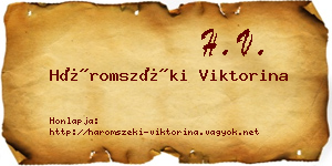 Háromszéki Viktorina névjegykártya